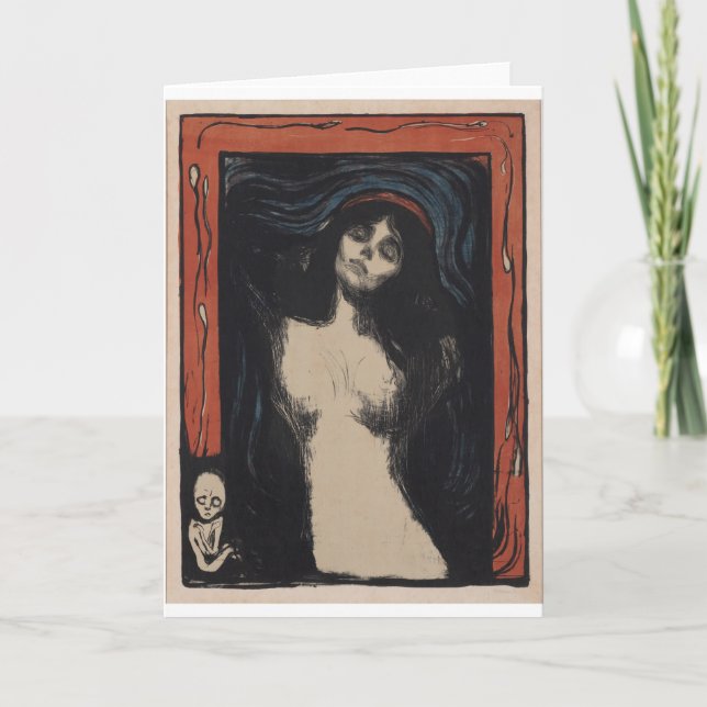 Madonna durch Edvard Munch, Symbolistmaler Karte (Vorderseite)