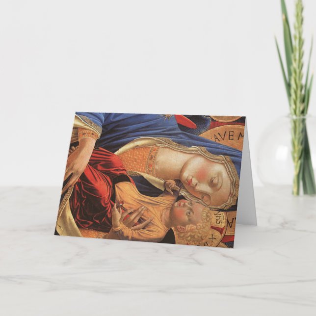 Madonna-Engels-Karte Feiertagskarte (Vorderseite)