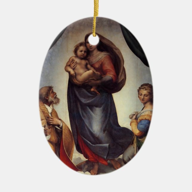 Madonna Fine Art von Raphael Keramikornament (Vorne)
