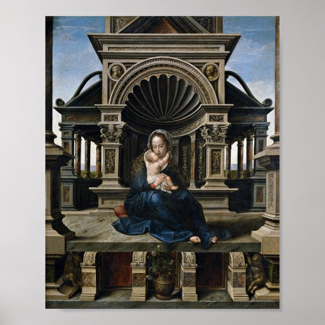 Madonna Holding Baby Jesus Poster (Vorne)