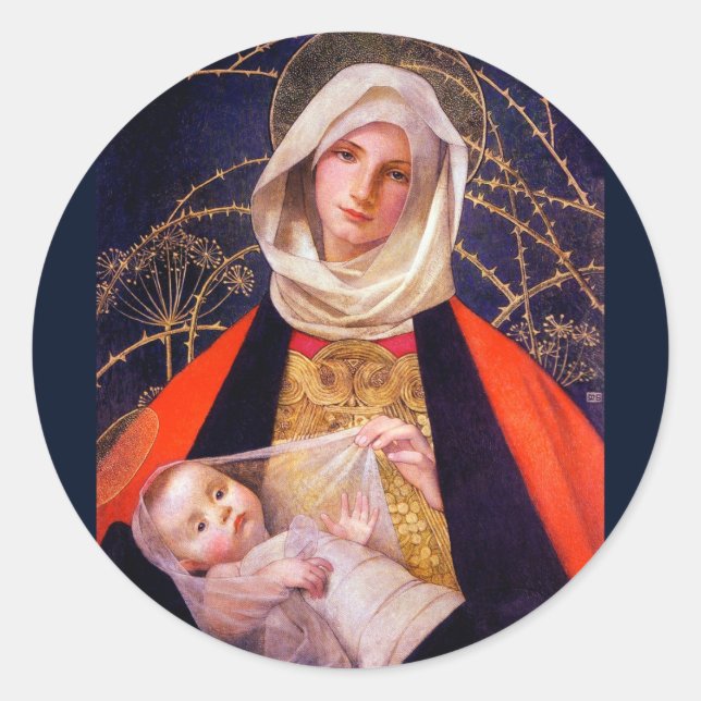 Madonna Holkind Runder Aufkleber (Vorderseite)
