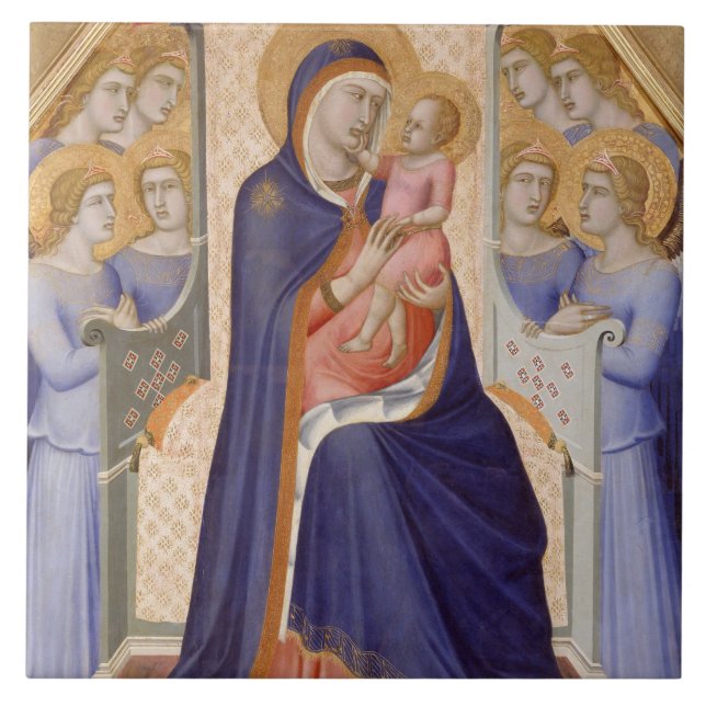 Madonna im Ruhm, c.1315 (Tempera auf Platte) Fliese (Vorderseite)
