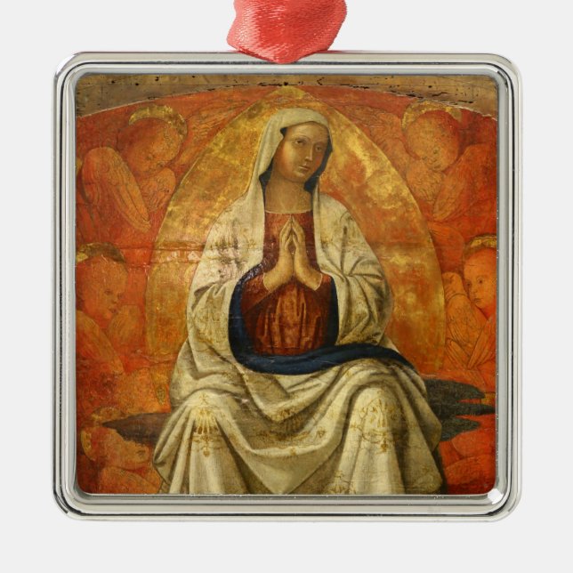 Madonna in Gloria (Jungfrau Maria begeistert) Ornament Aus Metall (Vorne)