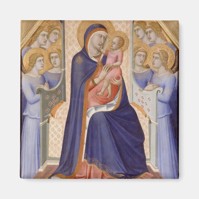 Madonna in Glory, c.1315 (Tempel auf Tafel) Magnet (Vorne)