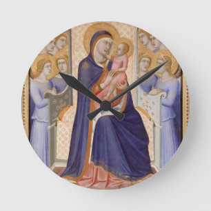 Madonna in Glory, c.1315 (tempera on panel) Runde Wanduhr