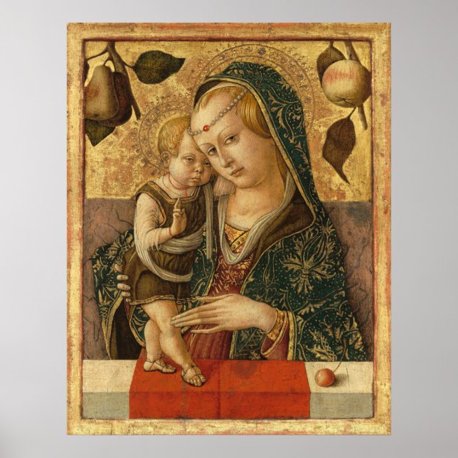 Madonna & Kind - Carlo Crivelli Kunst, Dichtung un Poster (Vorne)