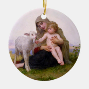 Madonna & Kind mit Lamm Weihnachtsschmuck