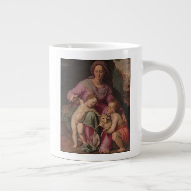 Madonna & Kind mit Saint John of Baptist Jumbo-Tasse (Rechts)
