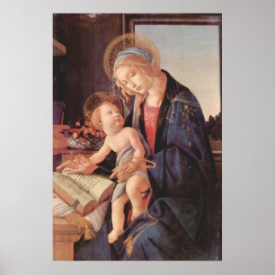 Madonna lehrt das Kind Jesus Poster