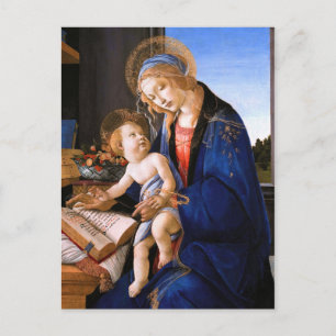 Madonna lehrt das Kind Jesus Sandro Botticelli Postkarte