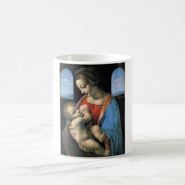 Madonna Litta, Leonardo da Vinci, 1490-1491 Kaffeetasse (Mittel)