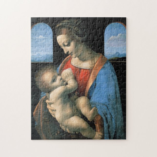 Madonna Litta, Leonardo da Vinci, 1490-1491 Puzzle (Vertikal)