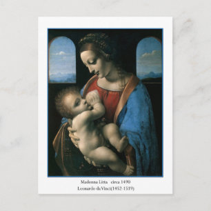 Madonna Litta von Leonardo Da Vinci Postkarte