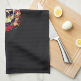 Madonna – Maria – Blumenkranz – Vintage Geschirrtuch