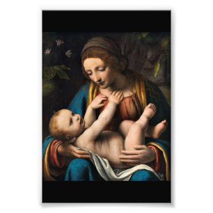 Madonna med Kristusbarnet Fotodruck