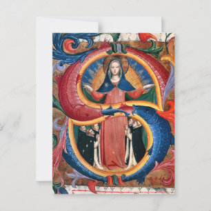 Madonna mit Barmherzigkeit von Kneeling Friars von Postkarte