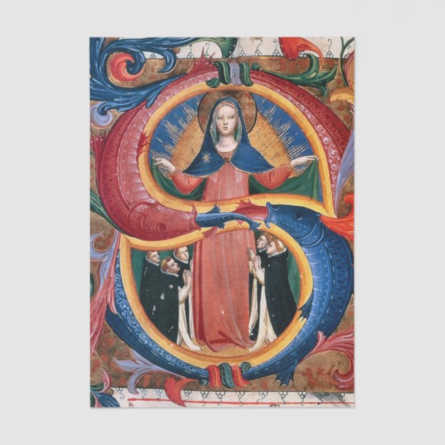 Madonna mit Barmherzigkeit von Kneeling Friars von Seidenpapier (Vorderseite)