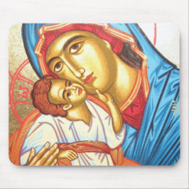 Madonna mit byzantinischem religiösem Ikonengold Mousepad