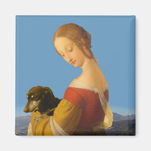 "Madonna mit Dackel" Tate Britain Magnet (Vorne)