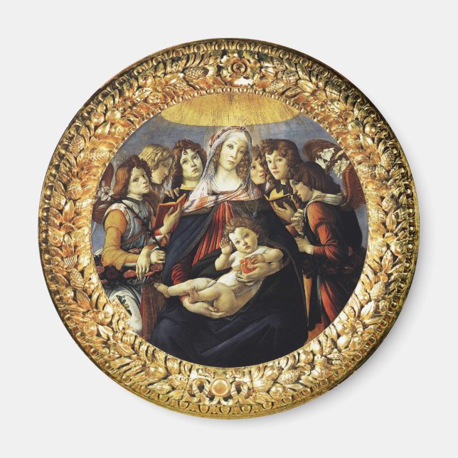 Madonna mit dem Granatapfel Magnet (Vorne)