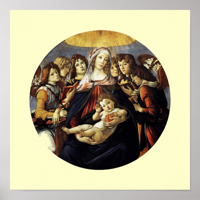 Madonna mit dem Granatapfel Poster (Vorne)