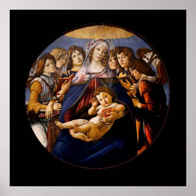 Madonna mit dem Granatapfel Poster (Vorne)