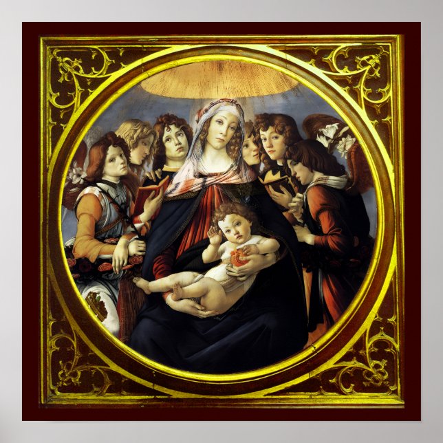 Madonna mit dem Granatapfel Poster (Vorne)