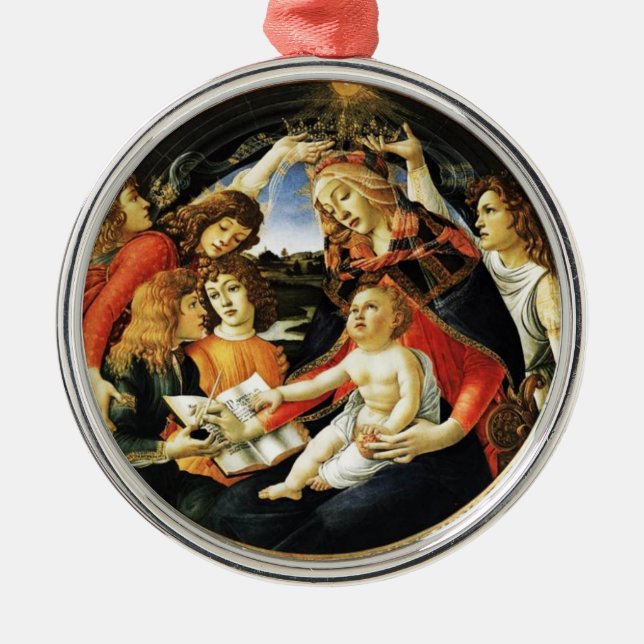 Madonna mit dem Granatapfel Silbernes Ornament (Vorne)