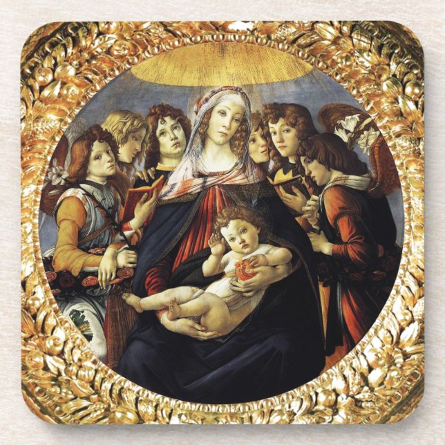 Madonna mit dem Granatapfel Untersetzer (Vorderseite)