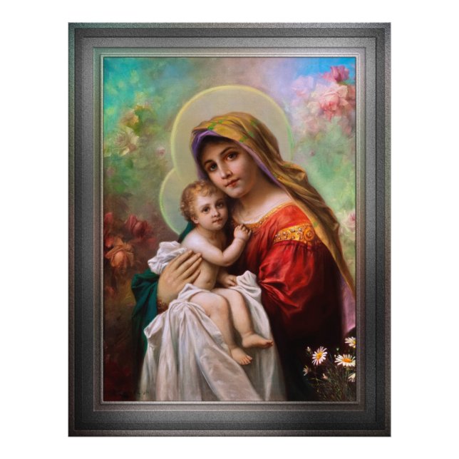 Madonna Mit dem Jesusknaben von Hans Zatzka Fotodruck (Vorne)