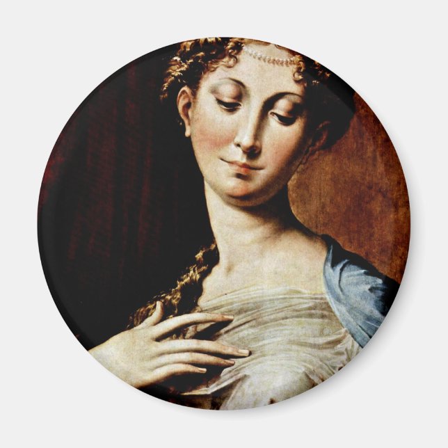 Madonna mit dem langen Fleck von Parmigianino Magnet (Vorne)