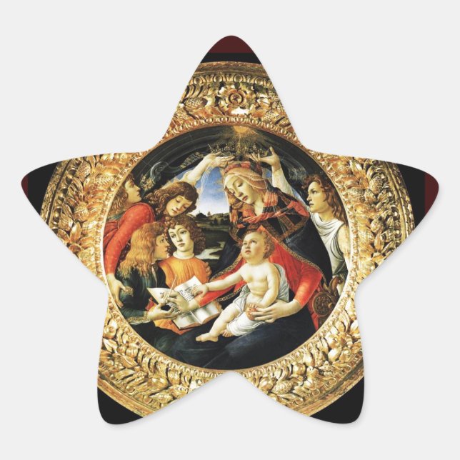 Madonna mit dem Magnificat Star Stern-Aufkleber (Vorderseite)