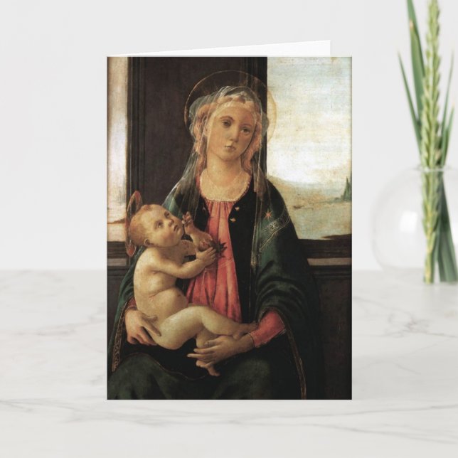 Madonna mit dem Meer - Sandro Botticelli - c1477 Karte (Vorderseite)