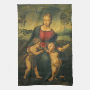 Madonna mit dem Stieglitz von Raphael Sanzio Geschirrtuch