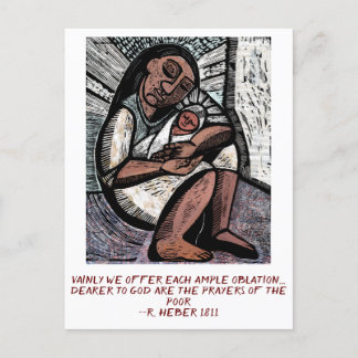 Madonna mit den Armen Ankündigungspostkarte