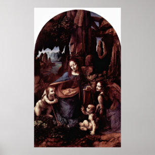 Madonna mit den Felsen von Leonardo da Vinci Poster