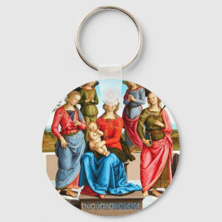 Madonna mit Heiligen und Engeln Schlüsselanhänger