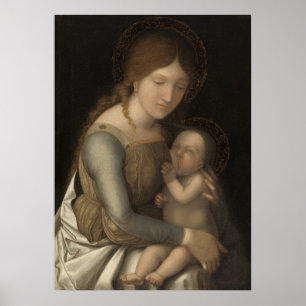 Madonna mit Kind - Correggio Kunstvoll wandern im Poster