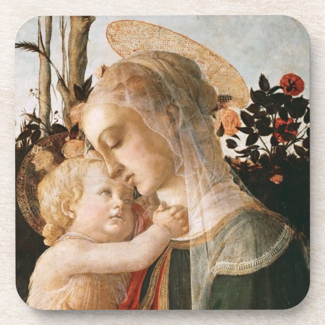 Madonna mit Kind Getränkeuntersetzer (Vorderseite)