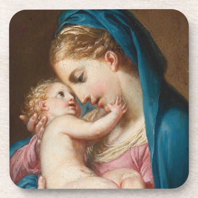 Madonna mit Kind Getränkeuntersetzer (Vorderseite)