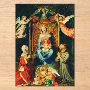 Madonna mit Kind, Hl. Adelheid und Hl. Franziskus Acryleinladungen