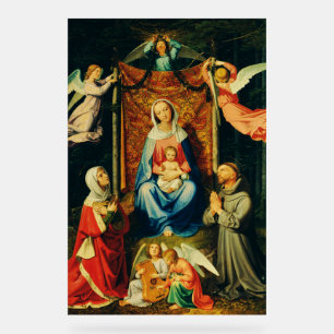 Madonna mit Kind, Hl. Adelheid und Hl. Franziskus Acrylschild