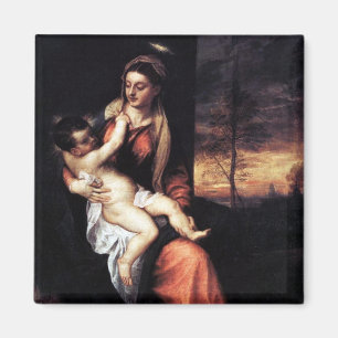 Madonna mit Kind im Abend Landschaft - Tirol Magnet