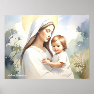 Madonna mit Kind Jesus Poster