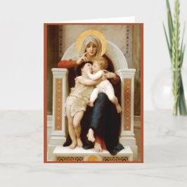 Madonna mit Kind & John the Baptist, Bouguereau Feiertagskarte