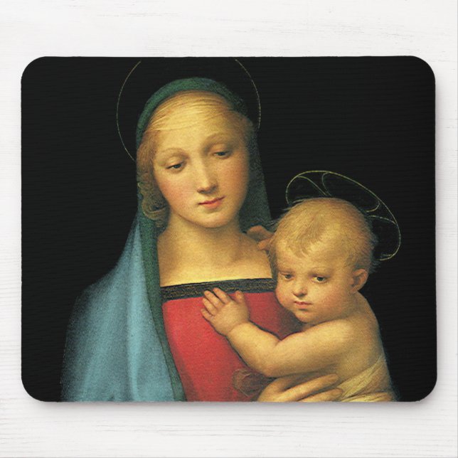 Madonna mit Kind, Madonna del Granduca von Raphael Mousepad (Vorne)