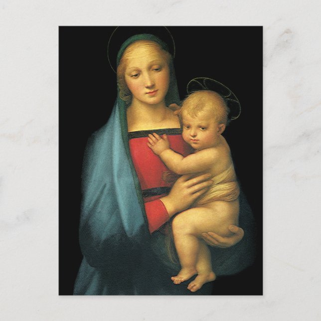 Madonna mit Kind, Madonna del Granduca von Raphael Postkarte (Vorderseite)