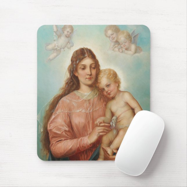 Madonna mit Kind Mousepad (Mit Mouse)