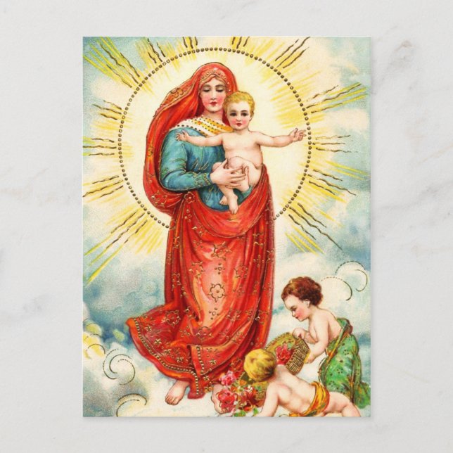 Madonna mit Kind Postkarte (Vorderseite)