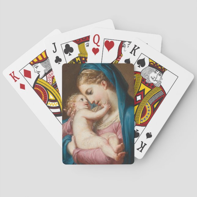 Madonna mit Kind Spielkarten (Rückseite)